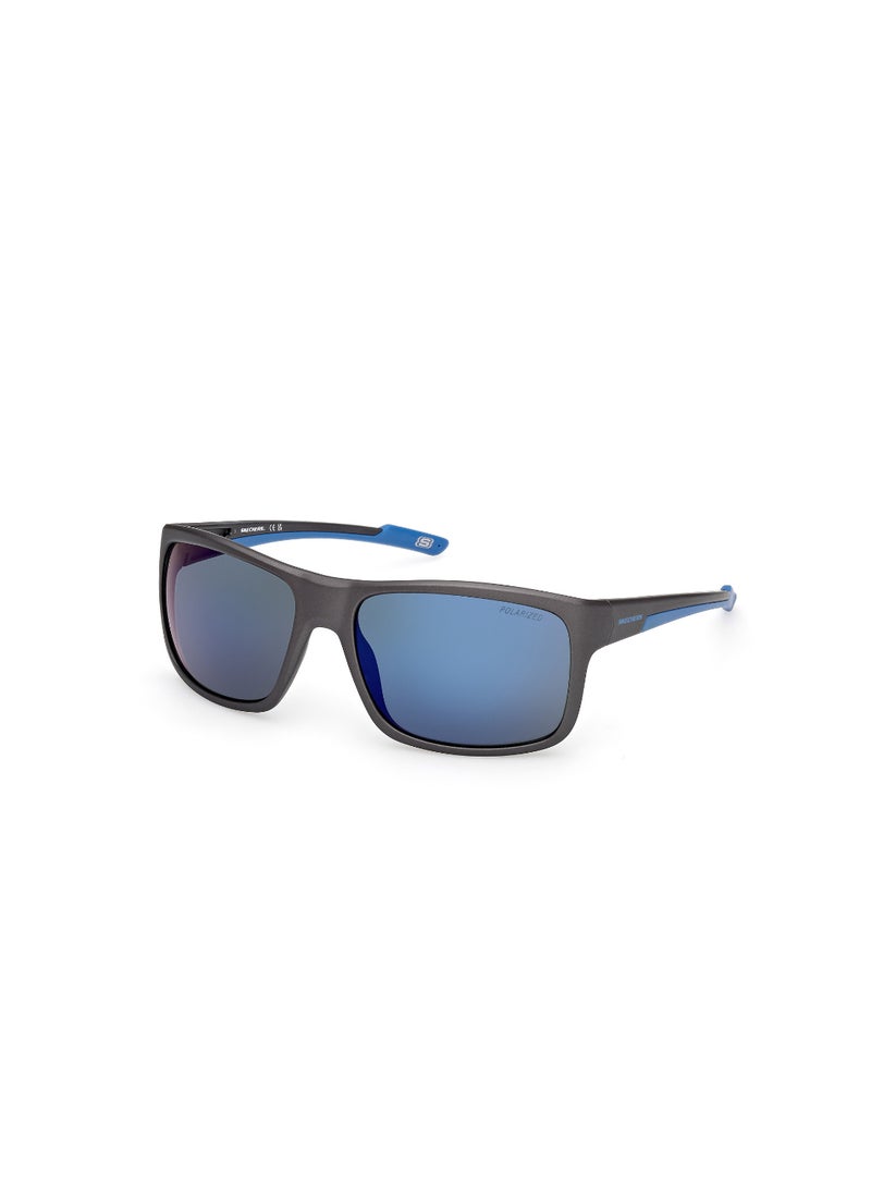 SKECHERS نظارات شمسية للرجال مستطيلة من سكيشرز SE0015905D62 بإطار كامل - Image 1